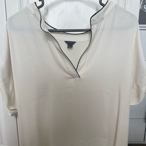 Ann Taylor White, Navy Blouse